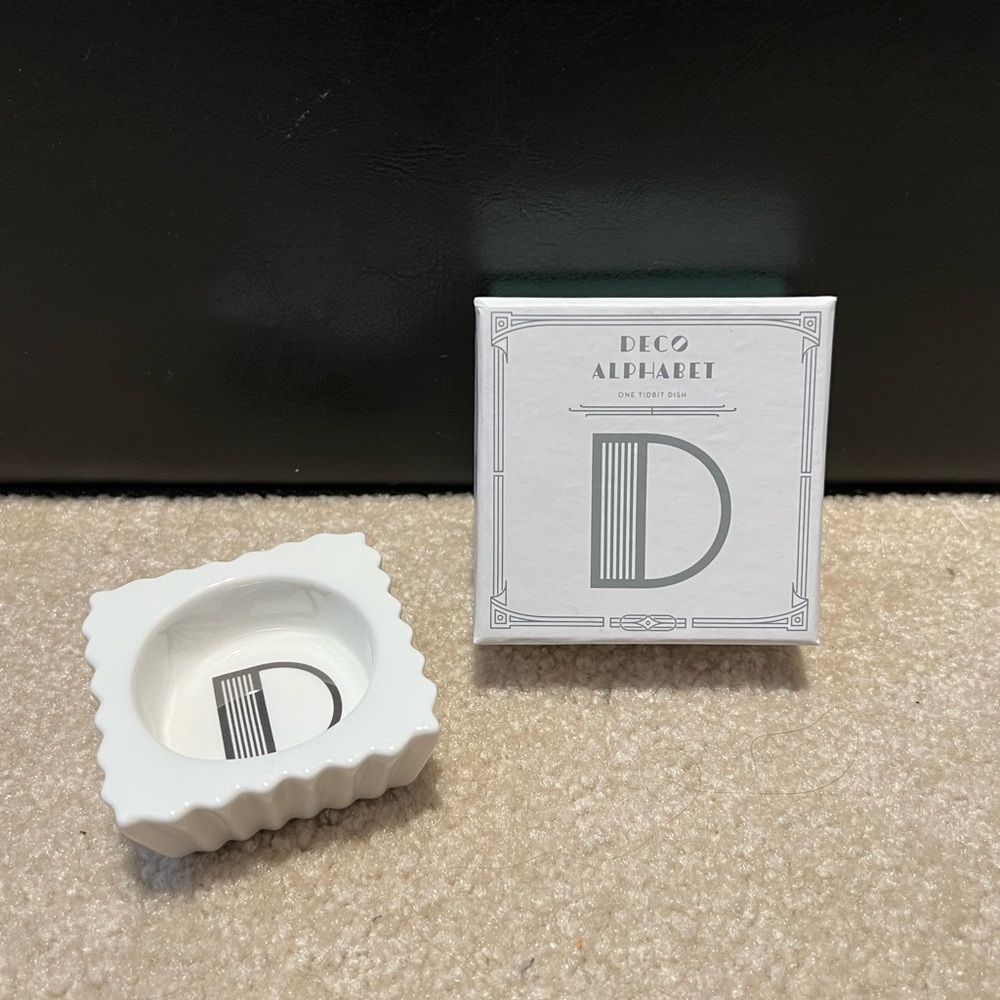 Deco Alphabet Trinket Dish